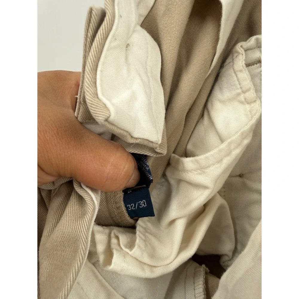 Polo Ralph Lauren 32x28‎ Chinos M Khaki Tan Straight Leg Flat Front Chino Pants